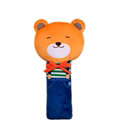Cute Large Bear Car Seat Safety Belt Covers Pads Winter Plush Long Cushion 1pcs - Blue