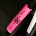 1pcs Car Safety Seat Belt Covers Personalized Embroidery Leather Auto Interior Accessories - Rose