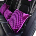 1pcs Diamond Plush Car Arms Pillows Support Lumbar Cushion Auto Interior Decoration - Purple
