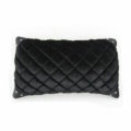 1pcs Diamond Plush Car Waist Pillows Support Lumbar Cushion Auto Interior Decoration - Black