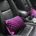 1pcs Diamond Plush Car Waist Pillows Support Lumbar Cushion Auto Interior Decoration - Purple