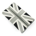 2pcs Car Safety Seat Belt Covers United Kingdom UK Flag Leather Shoulder Pads - Black