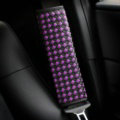 2pcs Car Safety Seat Belt Covers Weaving Leather Shoulder Pads High Quality - Black Purple