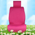 Crystal Leather Car Seat Cushion Universal Auto Seat Covers 10pcs Sets Free Shipping - Pink