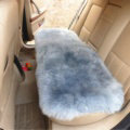 High Quality Wool Universal Car Seat Cushion Winter Fur One Piece Long Pads 1pcs - Gray