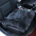 High Quality Wool Universal Car Seat Cushion Winter Fur One Piece Pads 1pcs - Black Gray