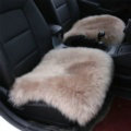 High Quality Wool Universal Car Seat Cushion Winter Fur One Piece Pads 1pcs - Camel