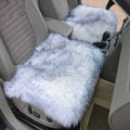 High Quality Wool Universal Car Seat Cushion Winter Fur One Piece Pads 1pcs - Gray White