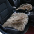 High Quality Wool Universal Car Seat Cushion Winter Fur One Piece Pads 1pcs - Khaki