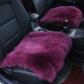 High Quality Wool Universal Car Seat Cushion Winter Fur One Piece Pads 1pcs - Purple