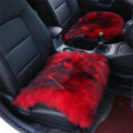 High Quality Wool Universal Car Seat Cushion Winter Fur One Piece Pads 1pcs - Red Black