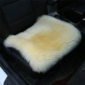 High Quality Wool Universal Car Seat Cushion Winter Fur One Piece Pads 1pcs - Yellow