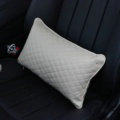 Hot sales Women Rhinestone Car Seat Waist Pillows PU Leather Auto Accessories 1pcs - Beige