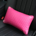 Hot sales Women Rhinestone Car Seat Waist Pillows PU Leather Auto Accessories 1pcs - Rose