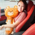 Large Plush Bear Car Safety Seat Belt Covers Shoulder Pads Pillow for Childen 1pcs - Orange