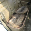 Luxury Badgers leather Car Rear Seat Cushion Universal Auto Whole Fur Long Pads 1pcs - Brown