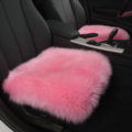 Luxury Winter Wool Universal Car Seat Cushion Sheepskin Fur One Piece Pads 1pcs - Pink
