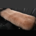 Luxury Winter Wool Universal Car Seat Long Cushion Sheepskin Fur One Piece Pads 1pcs - Camel
