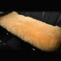 Luxury Winter Wool Universal Car Seat Long Cushion Sheepskin Fur One Piece Pads 1pcs - Yellow