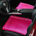 New Winter Crystal Plush Car Front Seat Cushion Woman Universal Auto Pads 1pcs - Rose