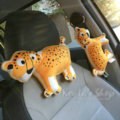 Personalized Tiger Plush Car Safety Seat Belt Covers Shoulder Pads 2pcs - Yellow