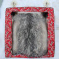 Retro Badgers leather Car Front Seat Cushion Universal Auto Whole Fur Pads 1pcs - Red