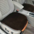 Top Quality Plush Universal Car Front Seat Cushion Automobile Fur Pads 1pcs - Coffee