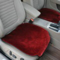 Top Quality Plush Universal Car Front Seat Cushion Automobile Fur Pads 1pcs - Red