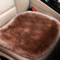 Top Quality Pure Wool Universal Car Seat Cushion Sheepskin Fur One Piece Pads 1pcs - Camel
