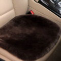 Top Quality Pure Wool Universal Car Seat Cushion Sheepskin Fur One Piece Pads 1pcs - Coffee