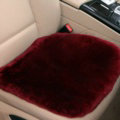 Top Quality Pure Wool Universal Car Seat Cushion Sheepskin Fur One Piece Pads 1pcs - Dark Red