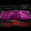 Winter Crystal Plush Car Back Seat Cushion Woman Universal Auto Long Pads 1pcs - Purple