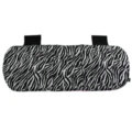 Zebra Print Plush Car Rear Seat Cushion Woman Winter Universal Seat Pads 1pcs - Black White