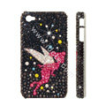 Bling S-warovski crystal cases Angel diamond covers for iPhone 7S - Black