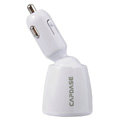 Capdase Moving Auto Dual USB Car Charger Universal Charger for iPhone 7S - White