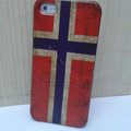 Retro Norway flag Hard Back Cases Covers Skin for iPhone 7S