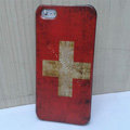 Retro Swiss Confederation flag Hard Back Cases Covers Skin for iPhone 8