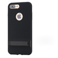 Rock Aluminum Bumper Frame Case for iPhone 8 Support Silicone Pack Cover - Black