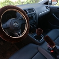 Classical 3pcs sets Winter Plush Fur Universal Car Steering Wheel Cover Handbrake Gear Knob Cover - Brown