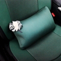 Beautiful Flower Women Mesh Car Seat Waist Pillows Rectangle Cushions 1pcs - Green