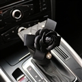 Camellia 1pcs Crystal Car Gear Covers Leather Bling Shift Cover Auto Interior Decro - Black