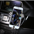 Gravity Universal Car Mobile Phone Holder Crystal Rhinestone Air Vent Mount Clip Stand GPS - White