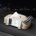 Creative Car Model Multifunction Car Tissue Box Plastic Phone Holder Cards Clip Block Storage Box - Beige