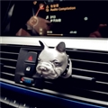 Cute Ornaments French Bulldog Car Decoration Air Freshener Solid Perfume Dog - Silver