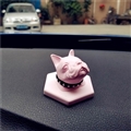 Cute Ornaments French Bulldog Car Decoration Air Freshener Solid Perfume Pink Dog - White Pink