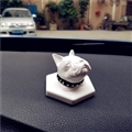 Cute Ornaments French Bulldog Car Decoration Air Freshener Solid Perfume White Dog - White
