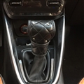 Pretty 1pcs Crystal Car Gear Covers Leather Diamond Shift Cover Auto Interior Decro - Black