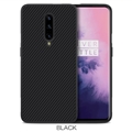 Nillkin Synthetic Fiber Shell Plaid Hard Cases Skin Covers for OnePlus 7 - Black
