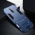 Originality Anti Fall Full Covers Silicone Hard Shell Gasbag Back Cases for OnePlus 7 - Cyan + Holder