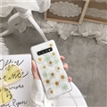 Flower Matte Silica Gel Shell TPU Shield Back Soft Cases Skin Covers for Samsung Galaxy Note9 - White